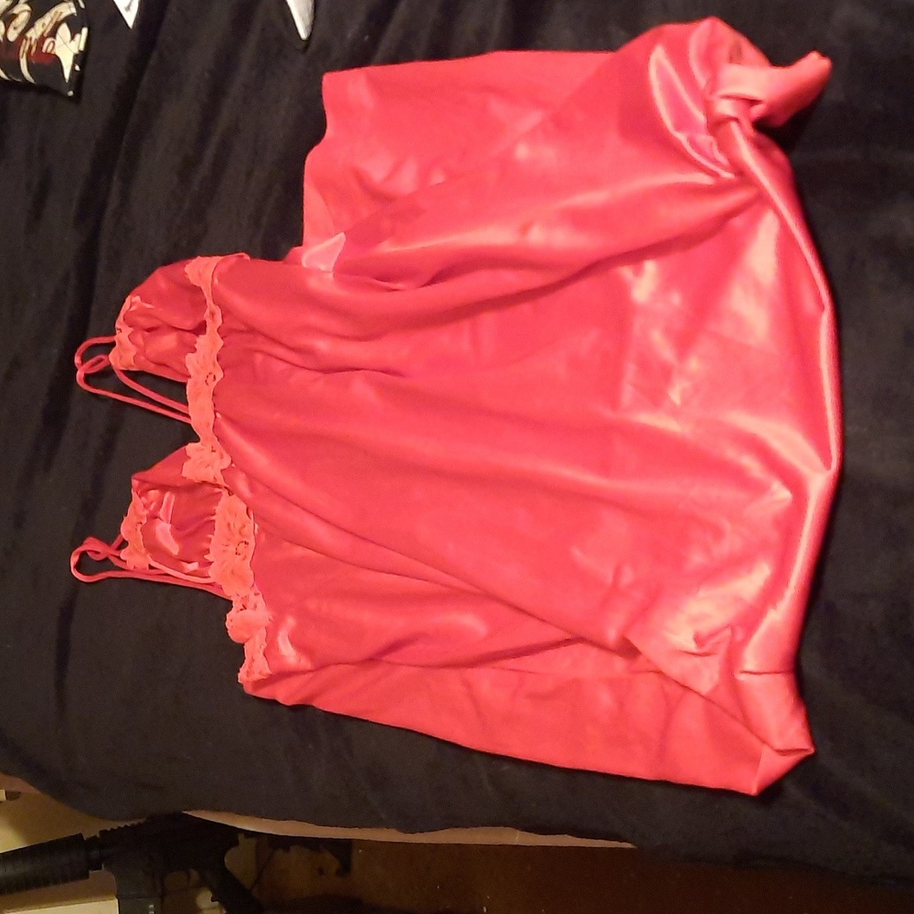 Red Satin Gown